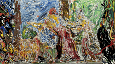 Après Roméo Et Juliette - Animated Digital Painting Artist: [treeskulltown] (Exhibiting with One Love Art DAO) Event: Art Basel Miami Beach / Miami Art Week 2025 Exhibition: Listen To Your Heart Medium: Digital Animation / GIF (Original Acrylic on Canvas style) Description: A digitally animated interpretation of the painting `Après Roméo Et Juliette´. The artwork utilizes motion effects to simulate flowing paint and shifting textures, creating a surreal, dreamlike atmosphere. Exhibited during Miami Art Week 2025 with One Love Art DAO.